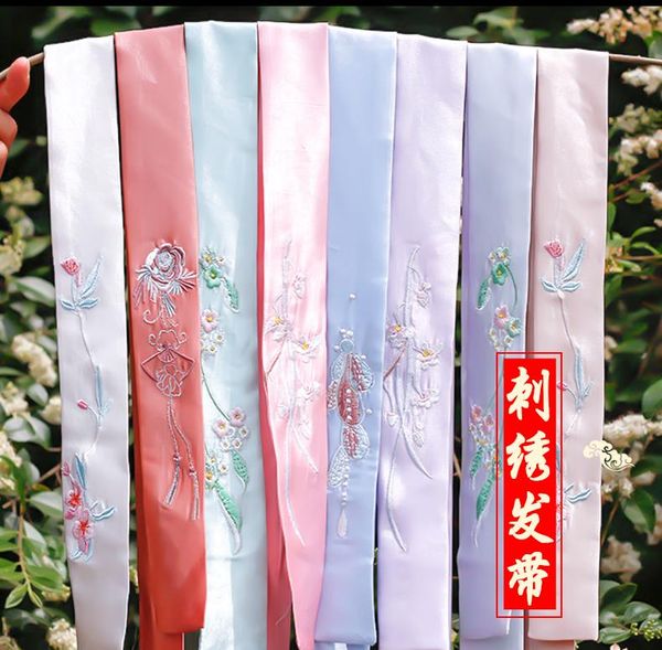 

party masks ancient style hanfu embroidery hair band super fairy from frontal hairdo forehead rope daily long ribbon headwear belt