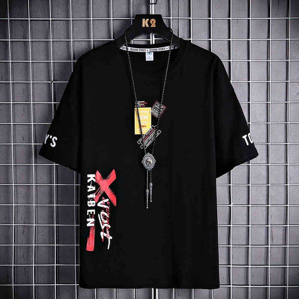

men's t-shirts short sleeved t-shirt men fashion trendy style korean tshirts youth handsome tee male drop lkf0, White;black