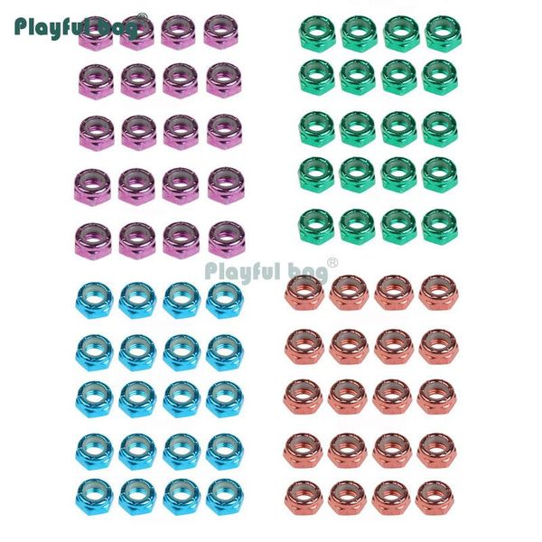 

skateboarding playful bag 80pcs inch skateboard shaft pad opp colorful m8 bracket side nut bridge non-slip amb33