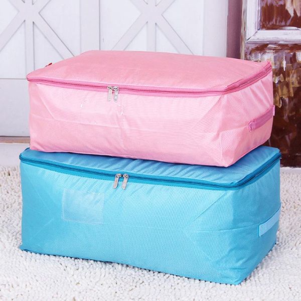

storage bags 1pc high capacity quilt bag pure color bedding organizer students dormistory clothes dustproof zipper package