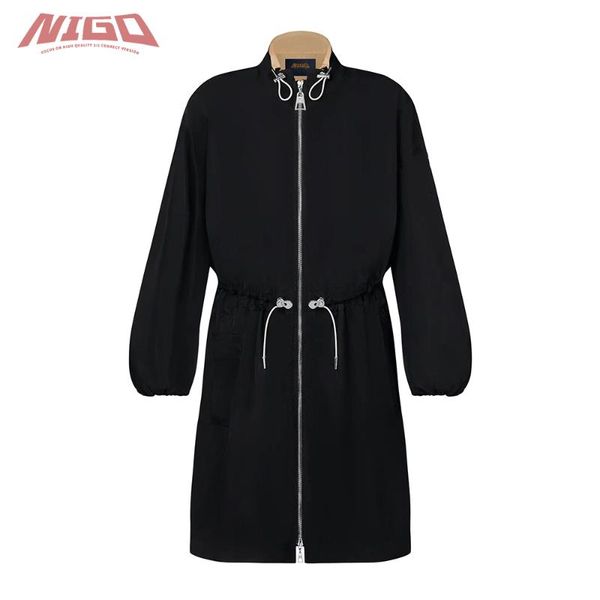 

men's trench coats nigo 21ss 1a91oo long parka coat #nigo33598, Tan;black