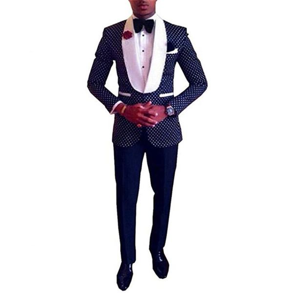 

men's suits & blazers men shawl lapel man navy blue groom tuxedos wedding/prom 2 pieces ( jacket+pants+tie ) e211, White;black