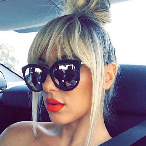 

sunglasses cat eye women 2021 square sun glasses for vintage brand designer ladies shades uv400 pink, White;black