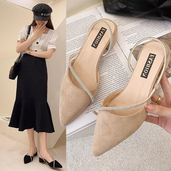 

sandals women's - mid heel point-toe fashion sandal shoes women dress for, Black