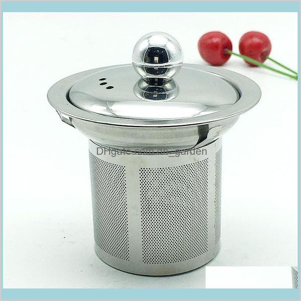 Ferramentas de café Drinkware Cozinha Barra de jantar Home Garden Filtro reutilizável Acessórios infusores de chá de malha de aço inoxidável