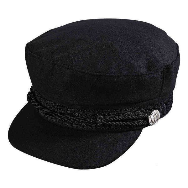 

winter british beret female winter painter hat lady black veet octagonal women, Blue;gray