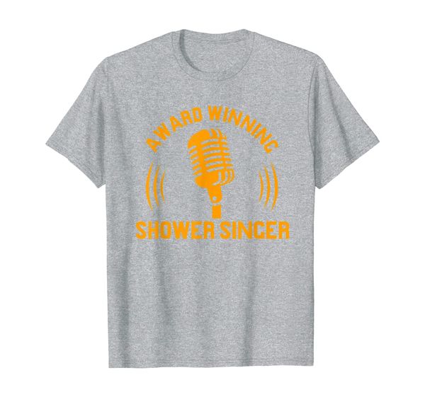 

award winning shower singer t-shirt, White;black