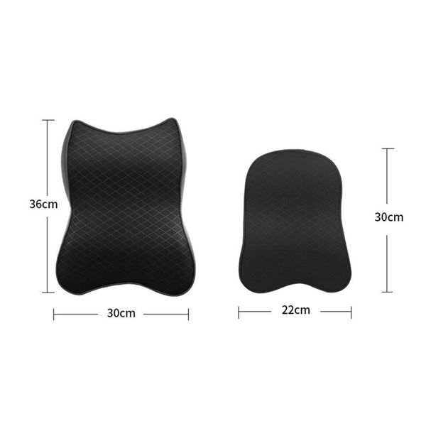 

pillow memory foam headrest/waist breathable neck rest cushion/ waist support cushion with removable cover black/beige