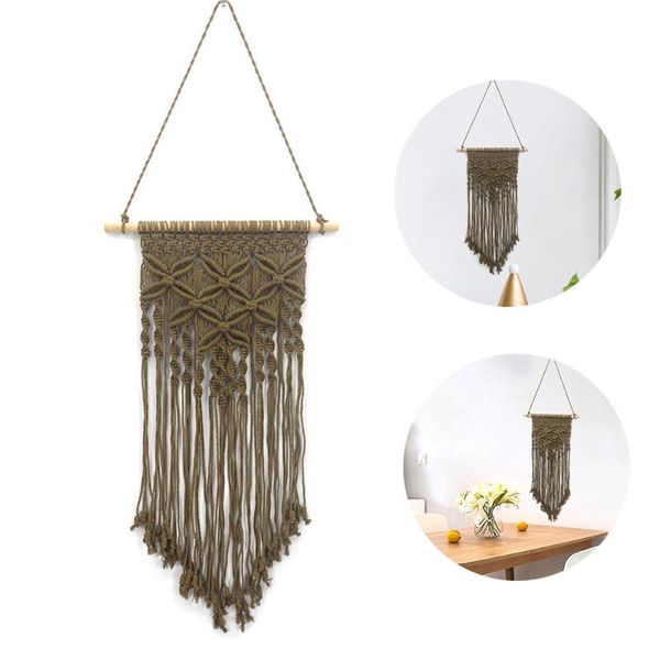 

tapestries pawaca a set of [1] hand woven bohemian style home decoration cotton tassel tapestry door curtain