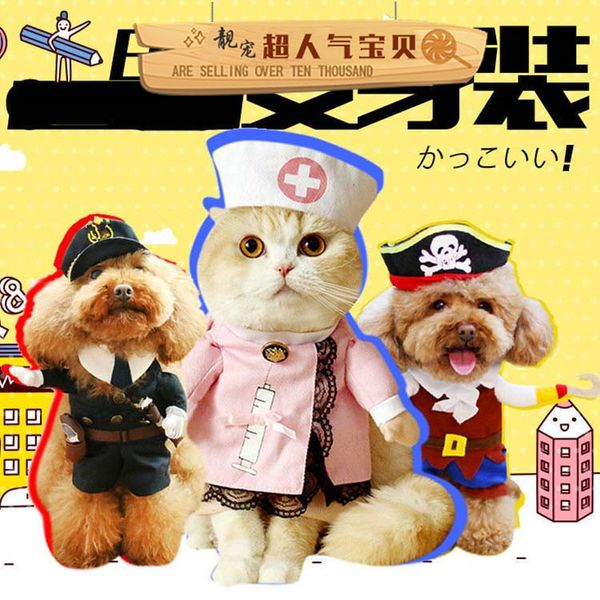

halloween funny pet turned sailor cloth costume cat costume