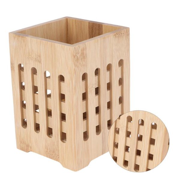 

chopsticks bamboo holder holey cutlery organizer tableware drying canister kitchen utensil storage bucket