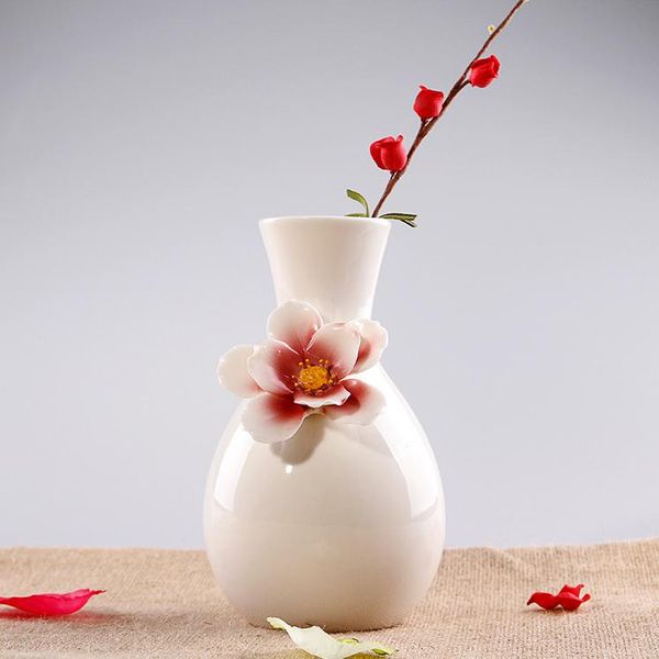 

vases ceramic white glazed pots flowers vase designs home decor crafts room decoration garden ornament porcelain statue