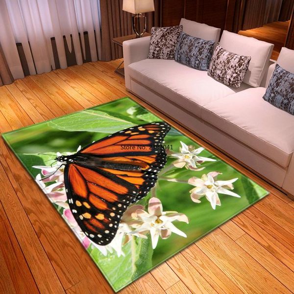 

carpets 3d butterfly print large size for living room bedroom decor carpet cartoon kids play area rug gifts girls floor mats