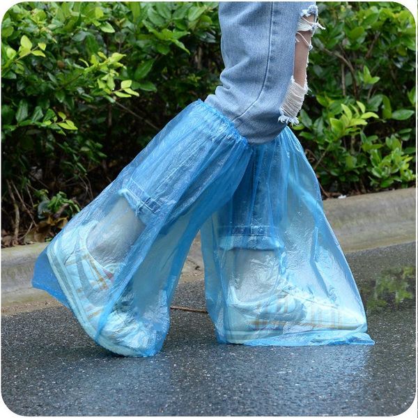 

pairs waterproof anti slip boot covers plastic disposable shoe overshoes safety rain boots