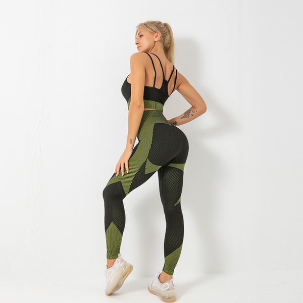 

yoga outfits women 2 pieces set clothes high waisted workout wear wholesale fitness, White;red