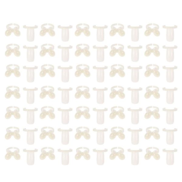 

false nails 200pcs nail art palettes rings wearable polish holder for diy, Red;gold