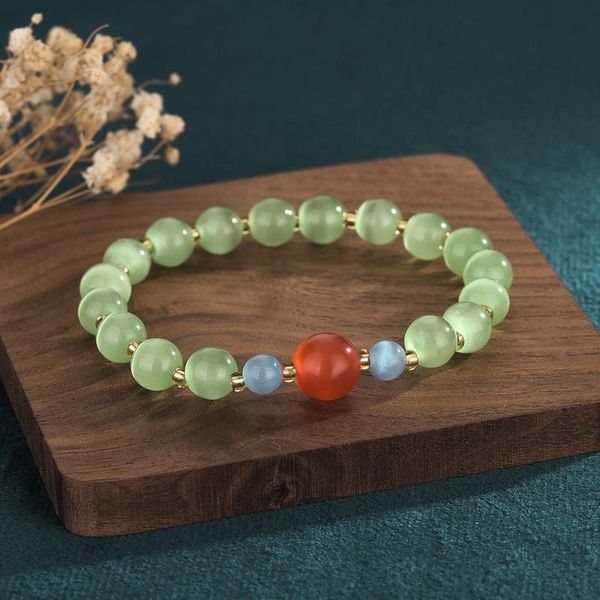 

beaded, strands wholesale 2021 summer green natural crystal bracelet on hand handmade beaded bracelets for women girls fashion jewelry ybr43, Black