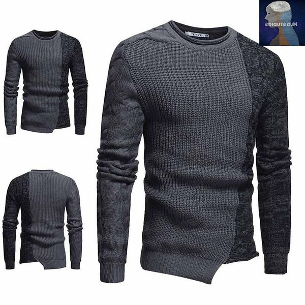 

2020 autumn knit pullover slim fit men's sweater, White;black