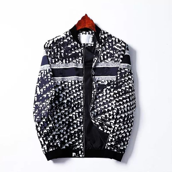 

2022classic print men's jacket fashion hoodie designer women's casual dust-proof clothing fall personality charm zpper coat asian, Black;brown