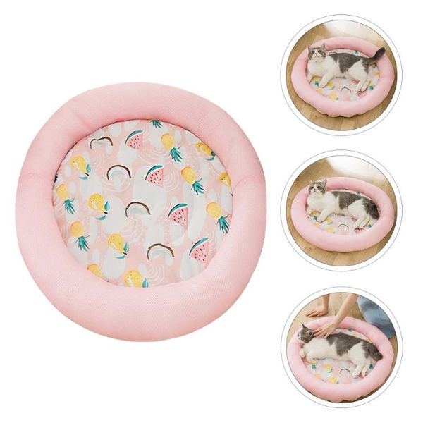 

cat beds & furniture pet sleep cooling mat pad blanket round cushion for dogs cats