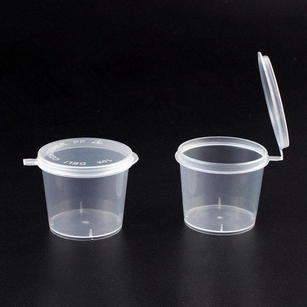 

storage bottles & jars adeeing 100 pcs 25ml/40ml plastic sauce cups food containers clear boxes