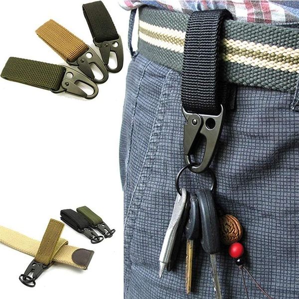 

cords, slings and webbing nylon tactical gear clip band carabiner keychain hook belt with strap military utility hanger for outdoor activiti