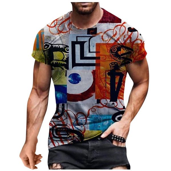 

men's t-shirts novelty 3d print costume shirt cartoon graphic short sleeve summer tshirt male round neck t-shirt blouse 5xl, White;black