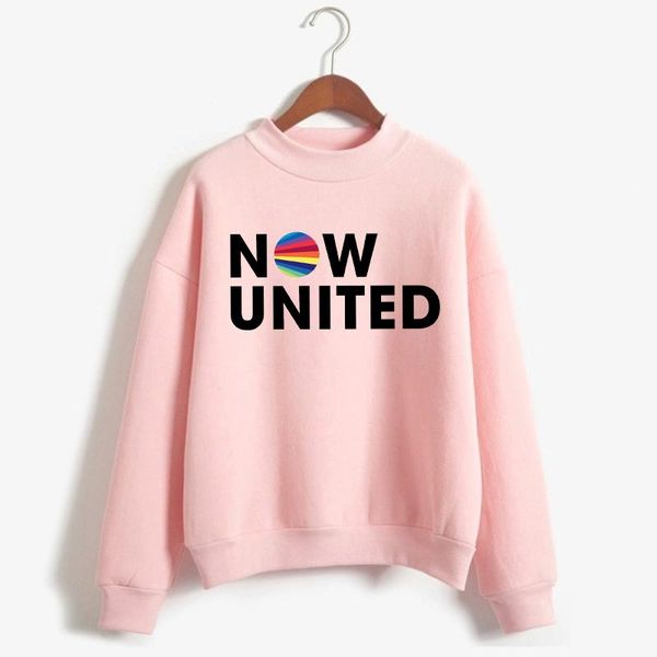 

women's hoodies & sweatshirts fashion now united logo women 2021 female aesthetic printed pullovers 90s vogue pink sportswear streetwea, Black