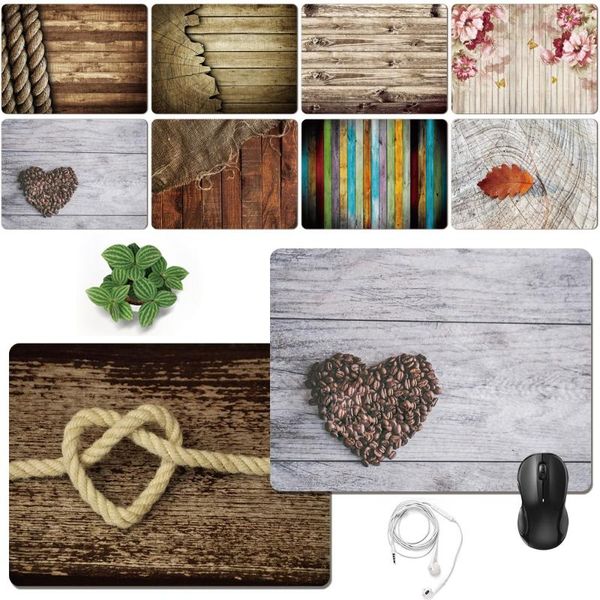 

mouse pads & wrist rests pad game gamer print pattern pu leather waterproof soft mouse-pad home office lapsmall size universal