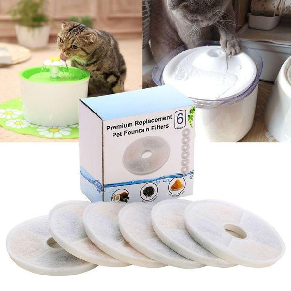

6pcs/pack pet cat fountain filter triple action water for catit bowls & feeders
