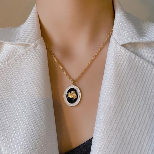 

chains french fashion style restoring ancient ways roses design necklace women fine jewelry gifts, Silver