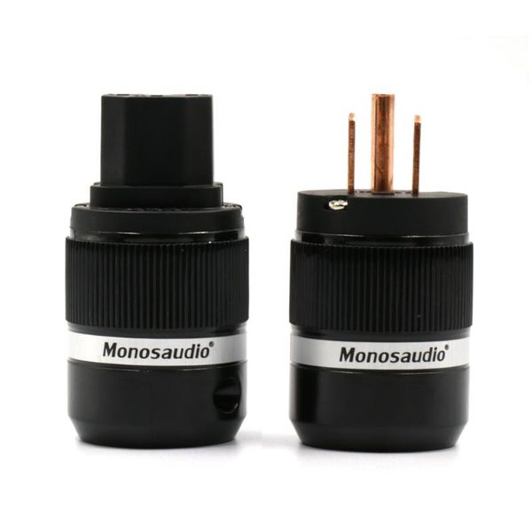 

smart power plugs pair monosaudio hi-end pure copper m100/f100 us plug + iec female connector