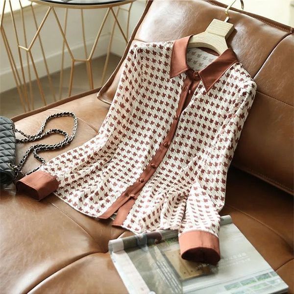 

women's blouses & shirts velocity vrouwen lang shirts, plaid shirt with nieuwe mode 01ig, White