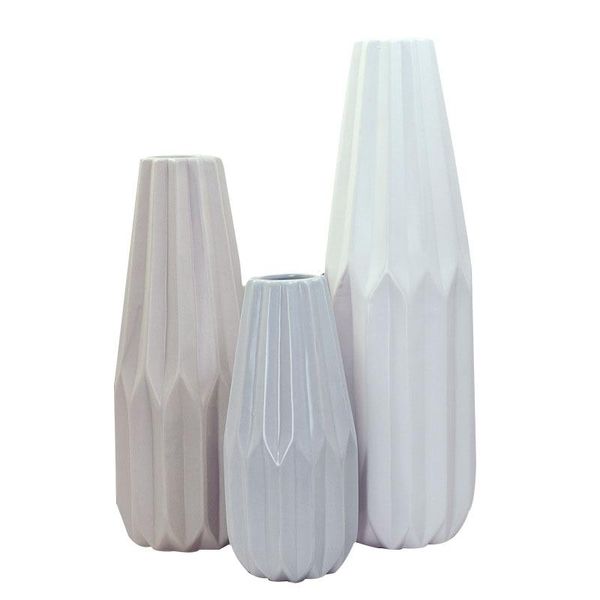 

vases 3 size solid color simple flower vase home decoration deskbelly ceramic vasos para jardim modern vaso de flor