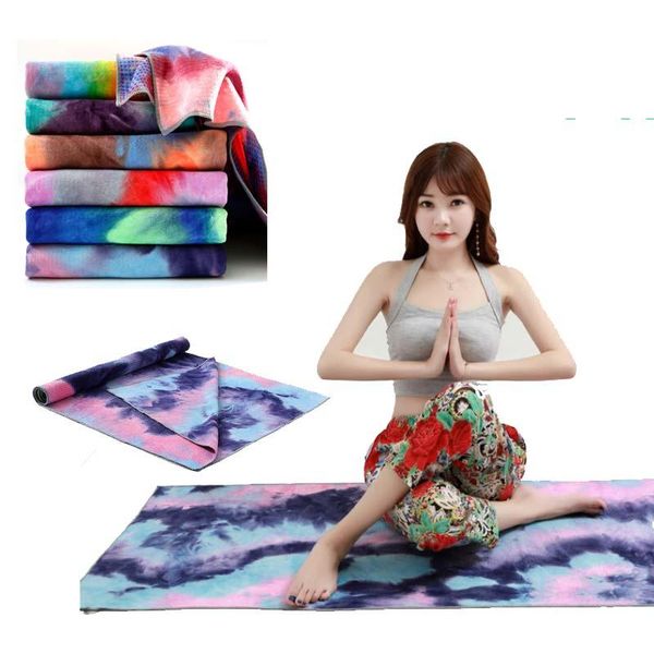 

yoga blankets 183x63cm anti-slip mat towel microfiber sweat absorbent pilates sports blanket indoor gym fitness weight loss accessories