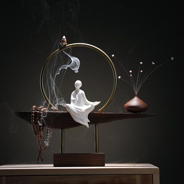 

chinese incense burner retro buddhism large ceramic waterfall room fragrance perfume holder home decor da60xbj lamps