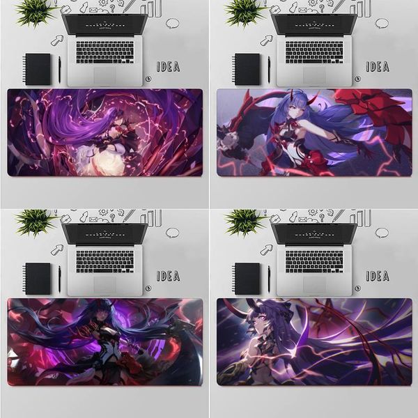 

mouse pads & wrist rests ruichi honkai impact raiden mei gamer play mats mousepad table rug pc lapnotebook rubber wholesale mat