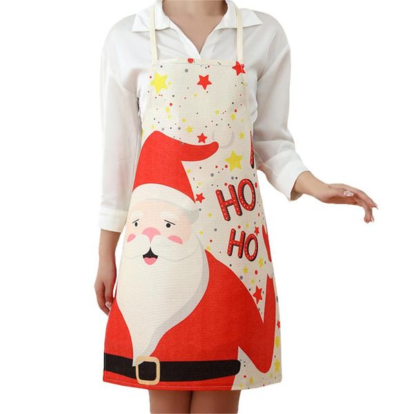 

aprons faroot adults apron christmas santa clause print waist cloth festival ornament cooking accessories for women men