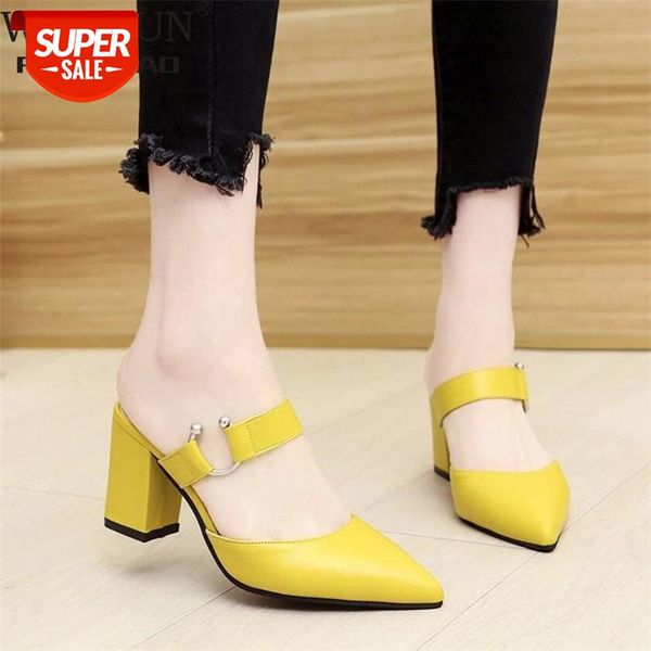 

2020 fashion high heels sandals shoes woman wedding mid party summer height #4l4s, Black
