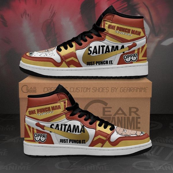 

personalized customizationsaitama sneakers just punch it one man anime shoes