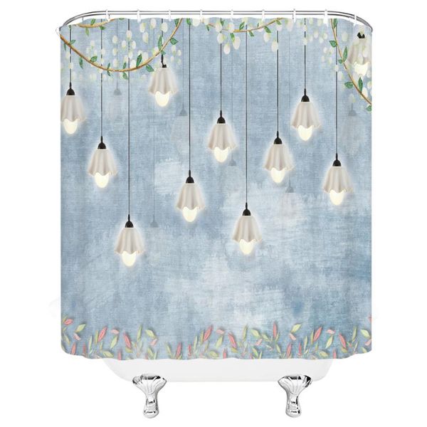 

european style retro flowers fabric shower curtain waterproof bathroom curtains for decor with hooks