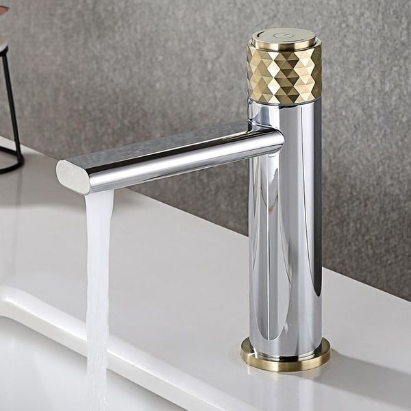 

bathroom sink faucets basin chrome brass push button faucet knurling knob push-button design black gold and cold water tap