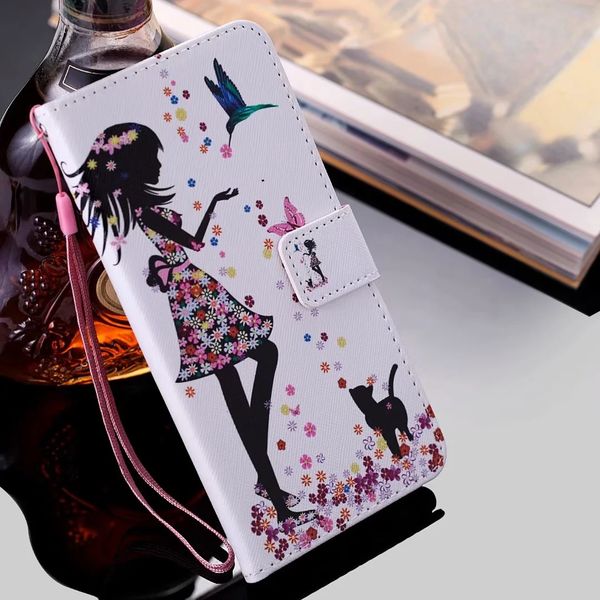 

wallet phone cases for iphone 13 12 11 pro x xr xs max 7 8 plus, cross cloth colorful painting pu leather flip kickstand cover case with car