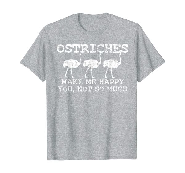 

ostrich bird flightless vintage gift t-shirt, White;black