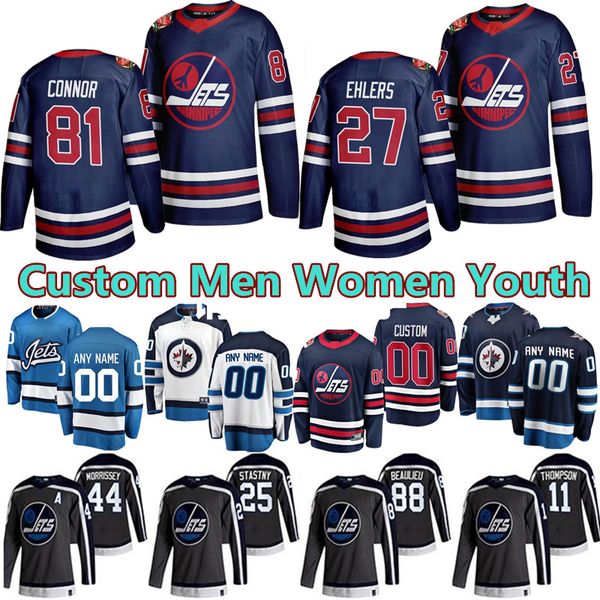 

Winnipeg Jets Jersey 80 Pierre-Luc Dubois Jerseys Hockey 81 Kyle Connor 55 Mark Scheifele 9 Andrew Copp 4 Neal Pionk Paul Stastny Blake Whee, Black;red
