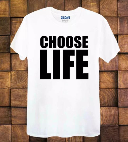 

choose life t shirt george michael wham ideal gift ladies /tee 882, White;black