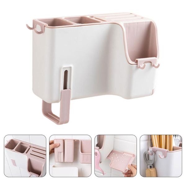 

storage bottles & jars 1pc wall-mounted chopstick holder cutter rack flatware cage cutlery kitchen supply for decor home