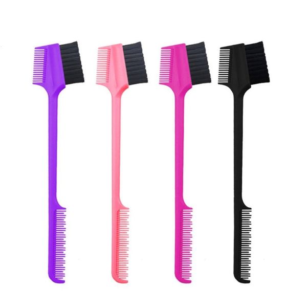 

hair brushes edge brush double sided control combs eyebrow smooth, Silver