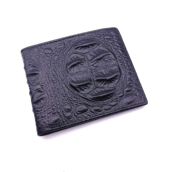 

the wallet fashion men's purse leather crocodile pattern horizontal wallet, Black