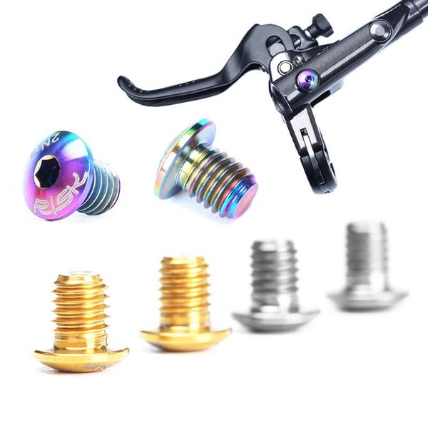 

bike brakes risk 2pcs / 4pcs tc4 titanium hydraulic brake cylinder bolts bicycle screw